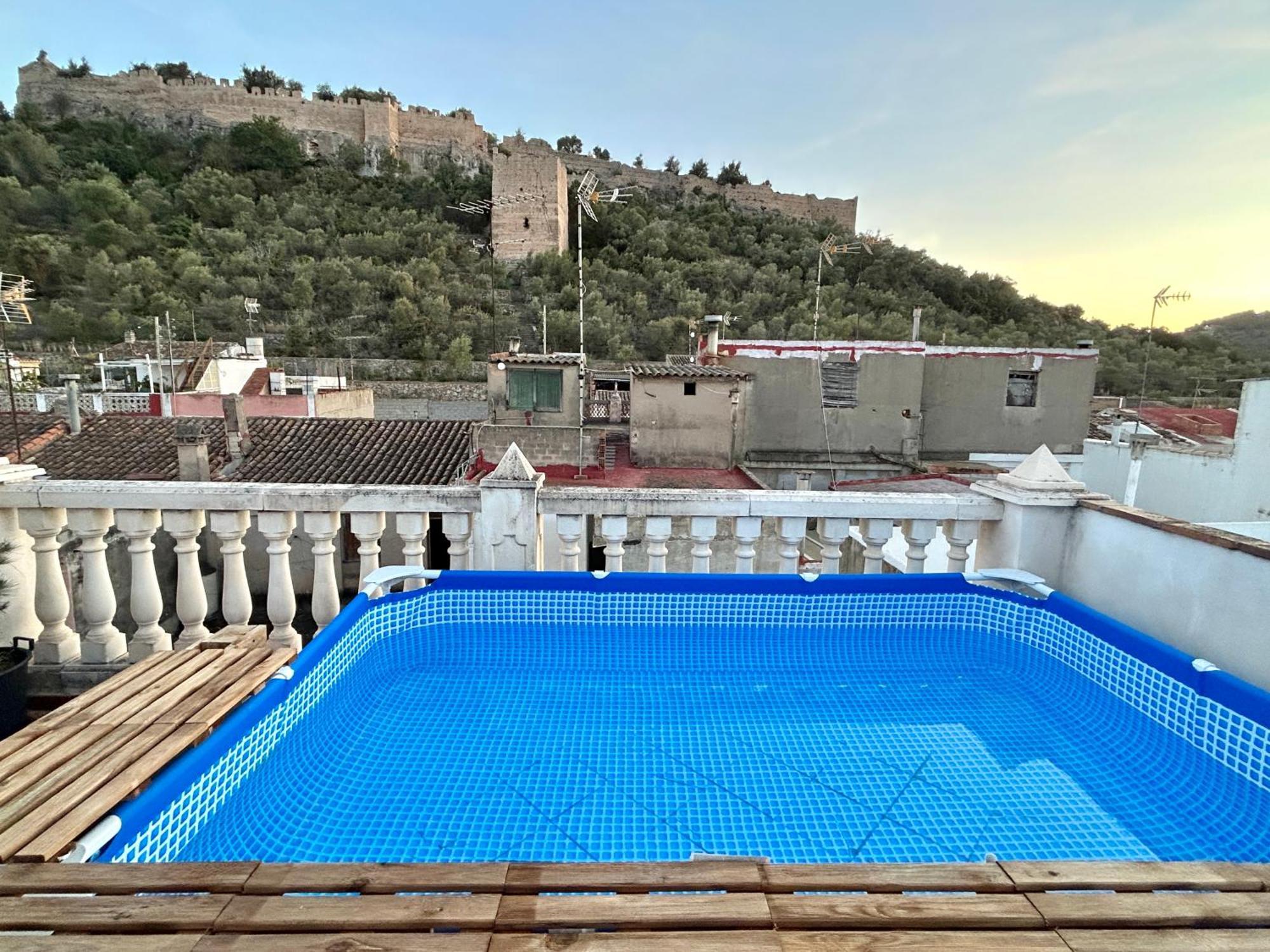 Casa Con Jacuzzi Y Piscina Con Vistas Al Castillo Corbera de Alcira Exterior foto