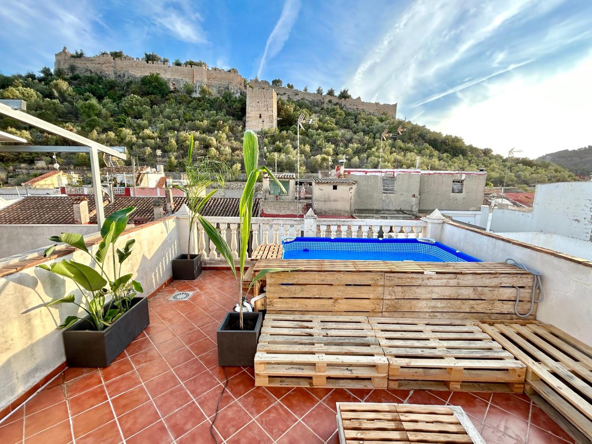 Casa Con Jacuzzi Y Piscina Con Vistas Al Castillo Corbera de Alcira Exterior foto